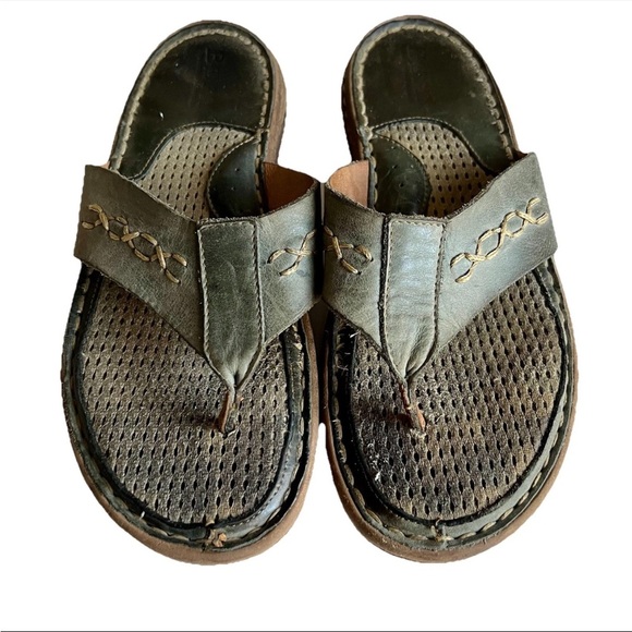 B.O.C Born Suava Thong Flip Flop Sandals Women’s 7M Green / Brown Casual Comfort - Picture 7 of 11